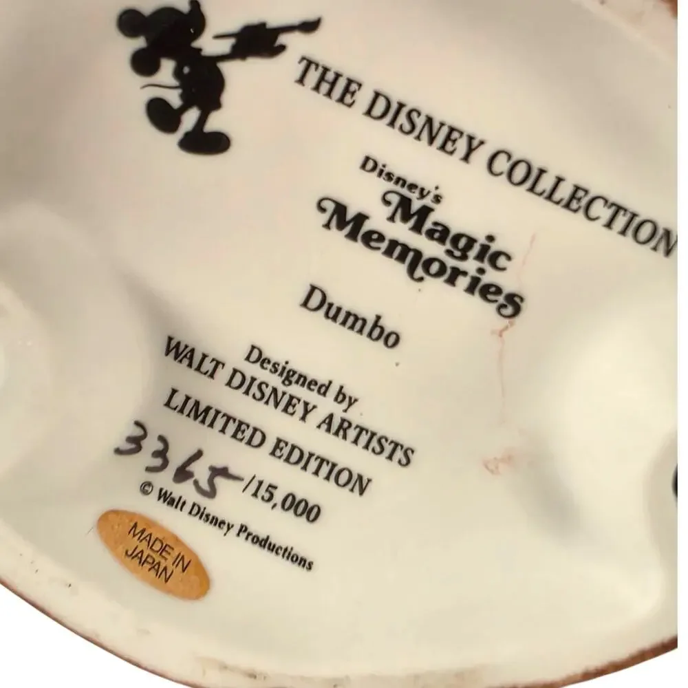 Vintage Disney Magic Memories Dumbo Figurine Limited Edition Walt Disney Artists